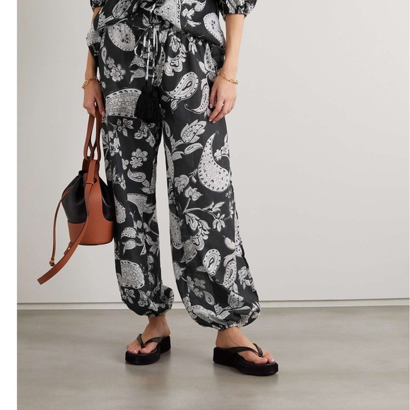 Fil De Vie Roma Paisley Tassel Balloon Wide Leg Pants